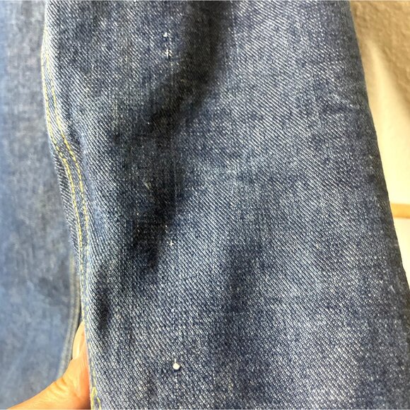 Vtg Lee Storm Rider Denim Sherpa Jacket Button Western Ranch Chore Coat USA Sz L - Picture 11 of 14